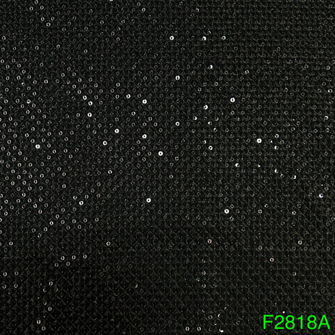 Zari Sequins Embroidered georgette Fabric-F2818